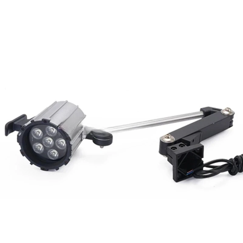 220V 55W Milling Machine Lamp with Base Rocker Arm Vertical Head Accessory White