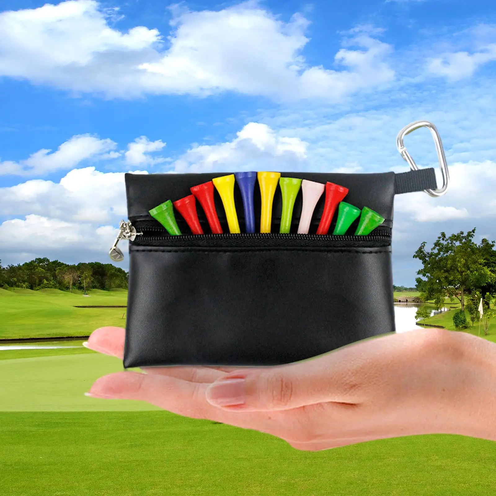 Golf Tees Holder Bag Golf Tool Bag for Golf Player Ball Marker Bag Multifunctional for Unisex Storage Pack Golf Ball Waist Bag
