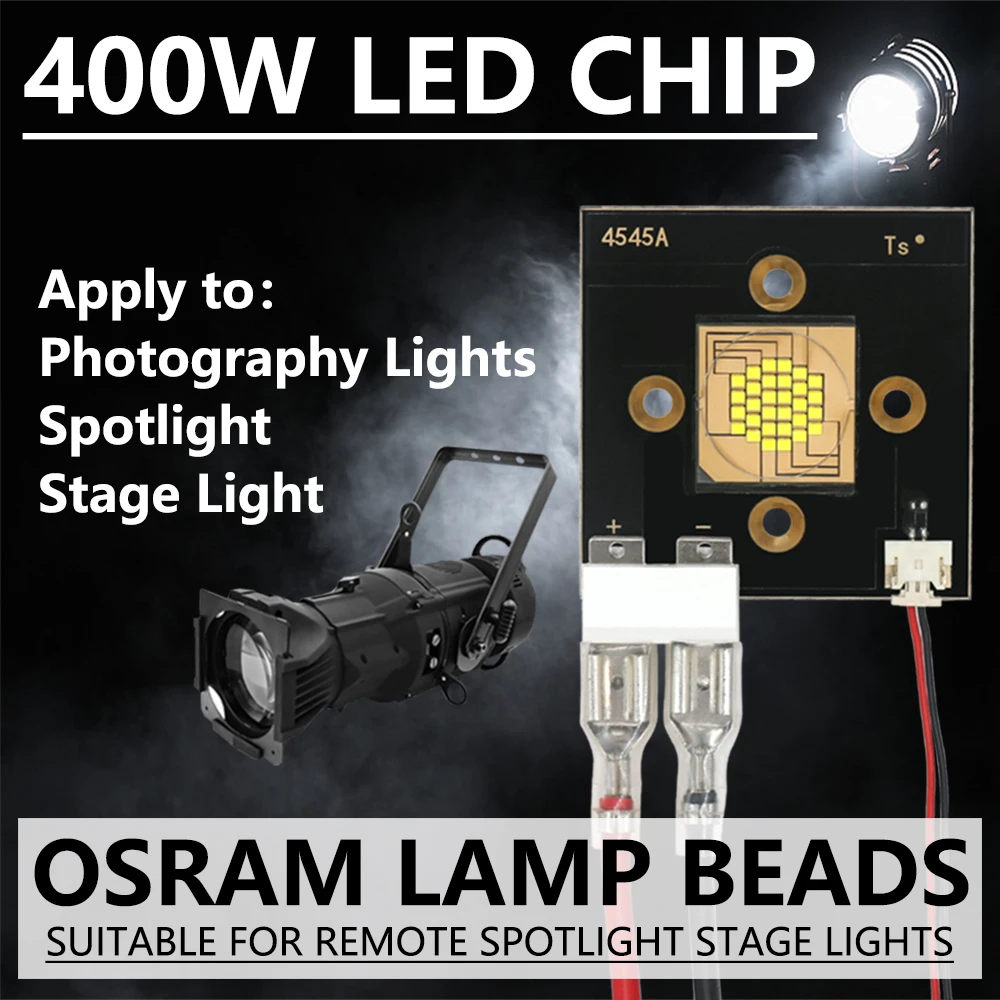 400W LED Chip Lamp Beads DC30-36V 12A 60000LM Cool White 8000-8500K For Long Distance Stage Lights Film And Television Light DIY