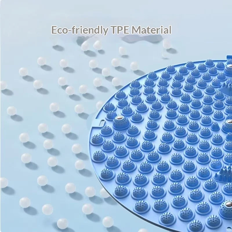 50CM Large Thick Round Silicone Foot Reflexology Mat Multi Use Home Exercise Yoga Pad Acupressure Massage Mat Jogging Pad