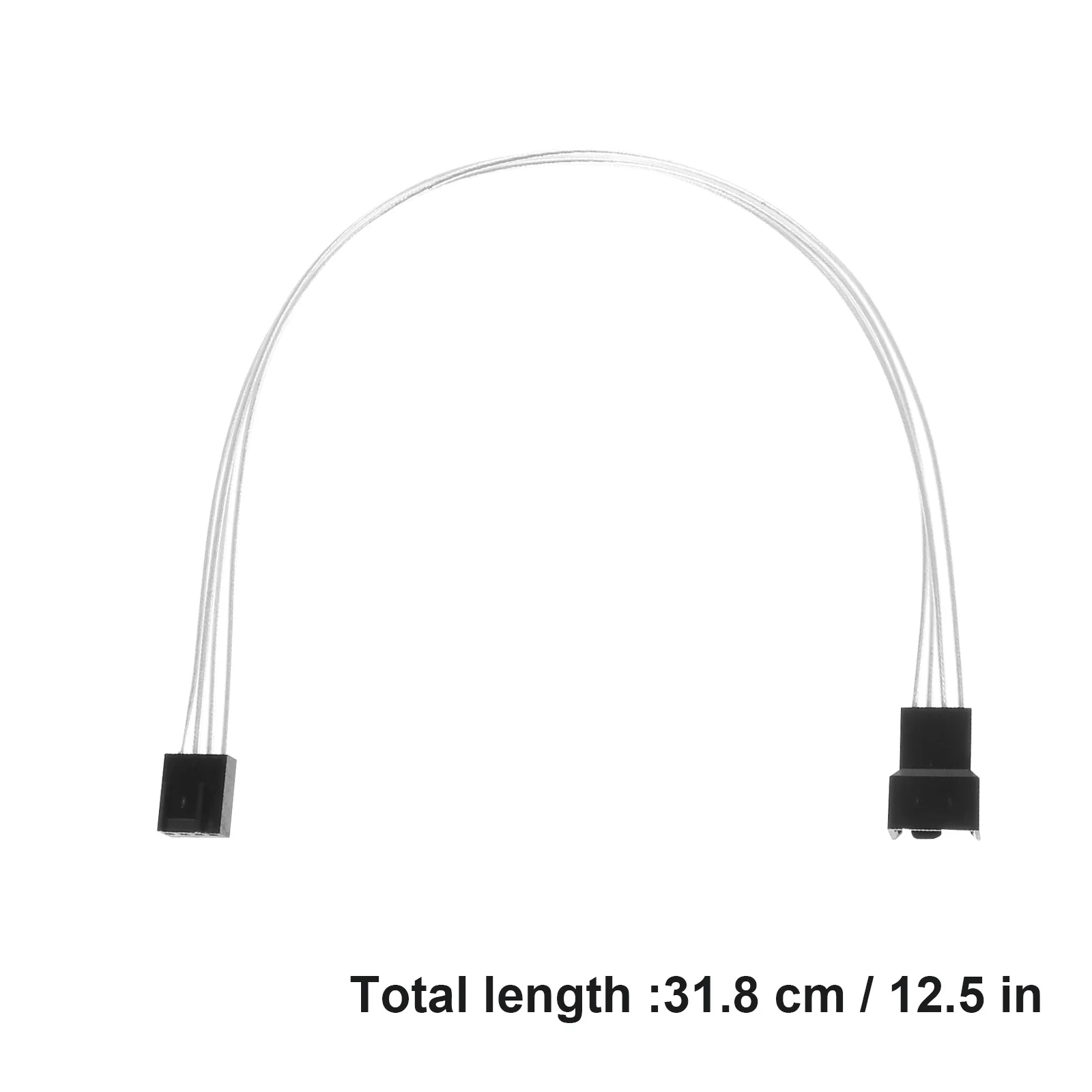 3 Buah Kabel Ekstensi Daya Kipas Komputer 4-Pin Kabel Catu Daya Kipas Pwm Resistansi Rendah Kabel Berlapis Perak Tahan Api Umur Panjang