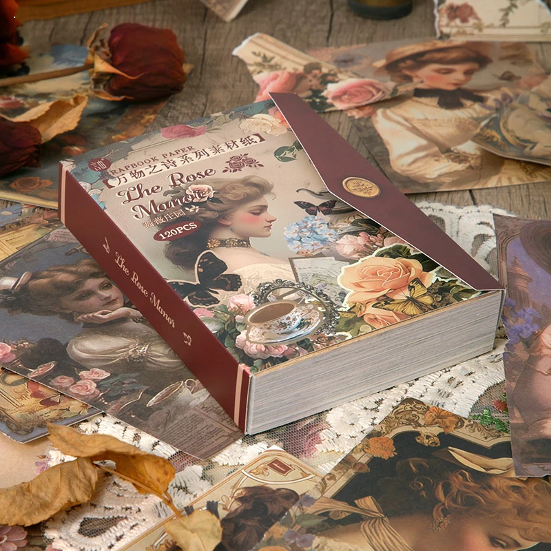Poesie di tutte le cose Serie Carattere vintage Fiore Paesaggistica Materiale Carta Creativa Fai da te Spazzatura Diario Collage Cancelleria