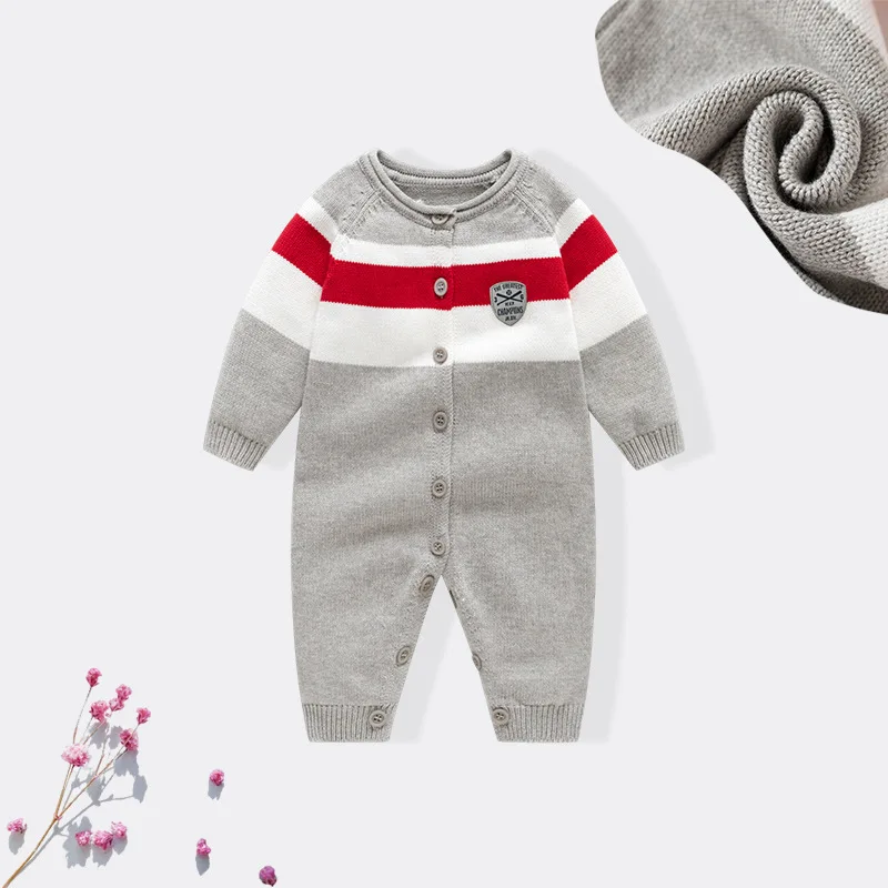 

Детские комбинезоны UNITIM для мальчиков, вязаные комбинезоны для новорожденных мальчиков, весенние полосатые боди для малышей, цельные комбинезоны для младенцев