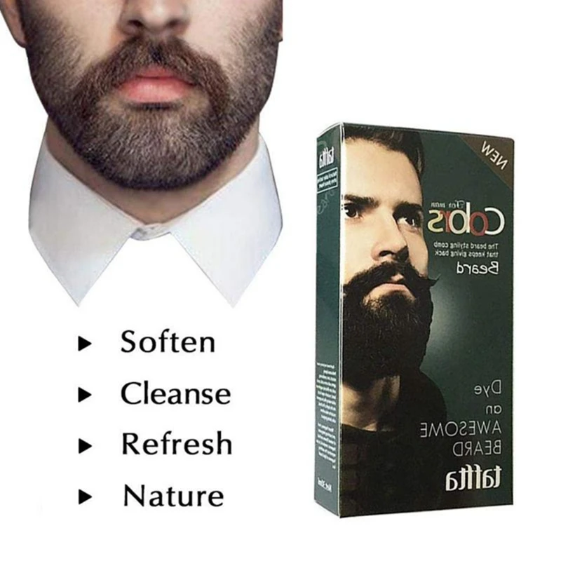 Beard Care Beard Color Gel Long-Lasting Colorfast Non-Toxic No Stimulation Beards Dyeing Creams