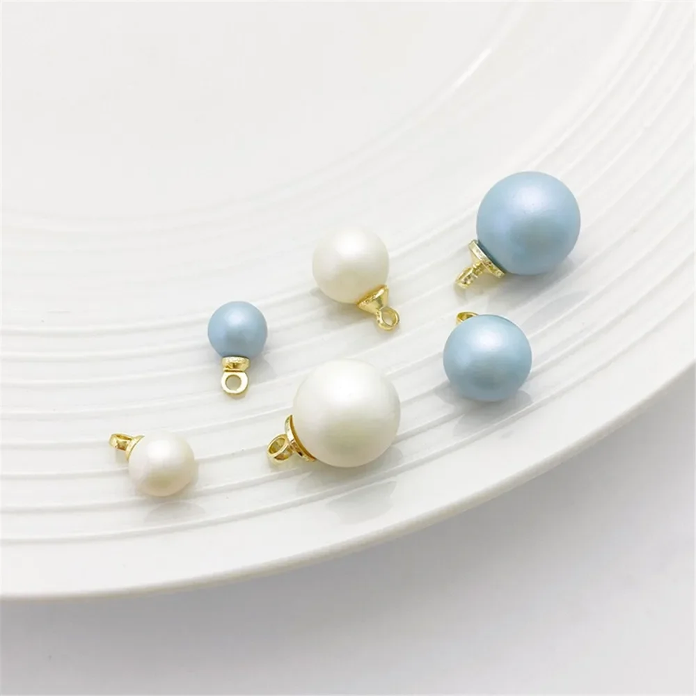 

14K Gold Wrapped Pearl Pendant with Pendant Ring DIY Handmade Bracelet Necklace Earrings, Jewelry Materials and Accessories L492