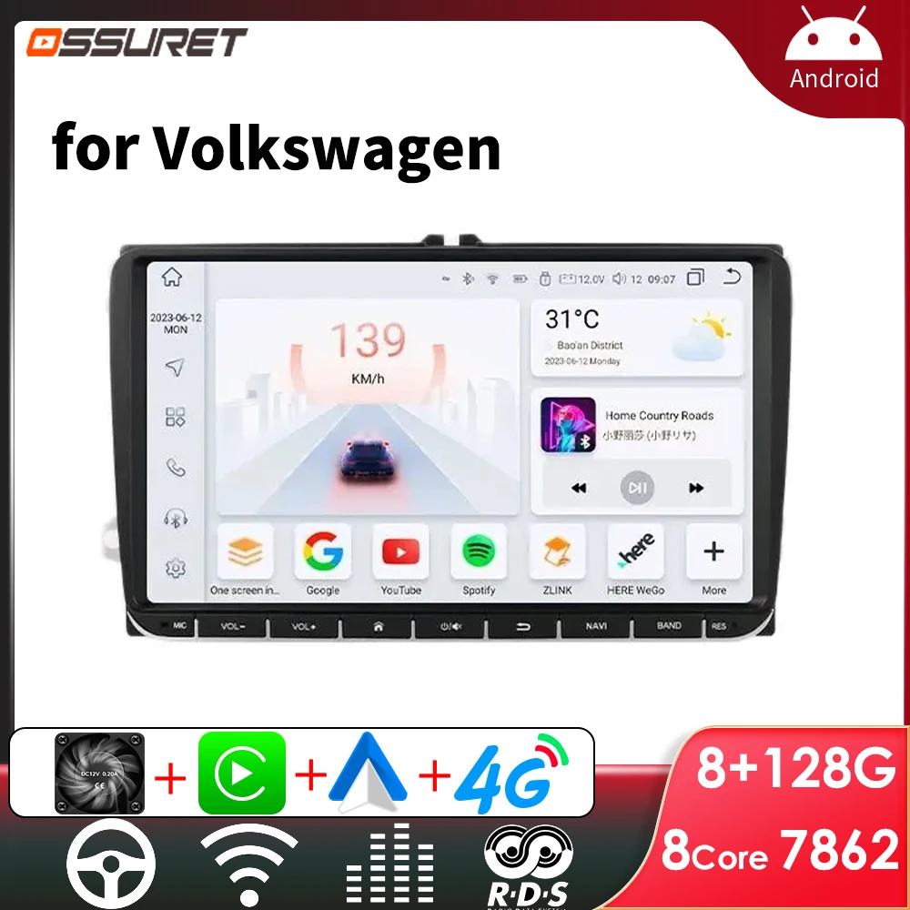 

Автомагнитола на Android для Volkswagen Scirocco Golf 6 5 Polo Passat B5 Sharan Amarok Skoda Seat GPS аудио автоголовное устройство