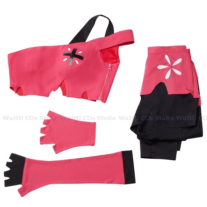 SAIKOU/ Anime Hazzbin Cherri Bombb Hotel Cosplay Costume Pink Outfit Wig Women Halloween Carnival Christmas Cosplay Sexy Costume view 5