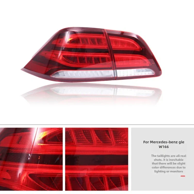 4pcs Upgrade GLE Rear Tail Light For Mercedes Benz ML CLASS W166 2012 2013 2014 2015 LED Rear Reflector Signal Lamp Car Styling