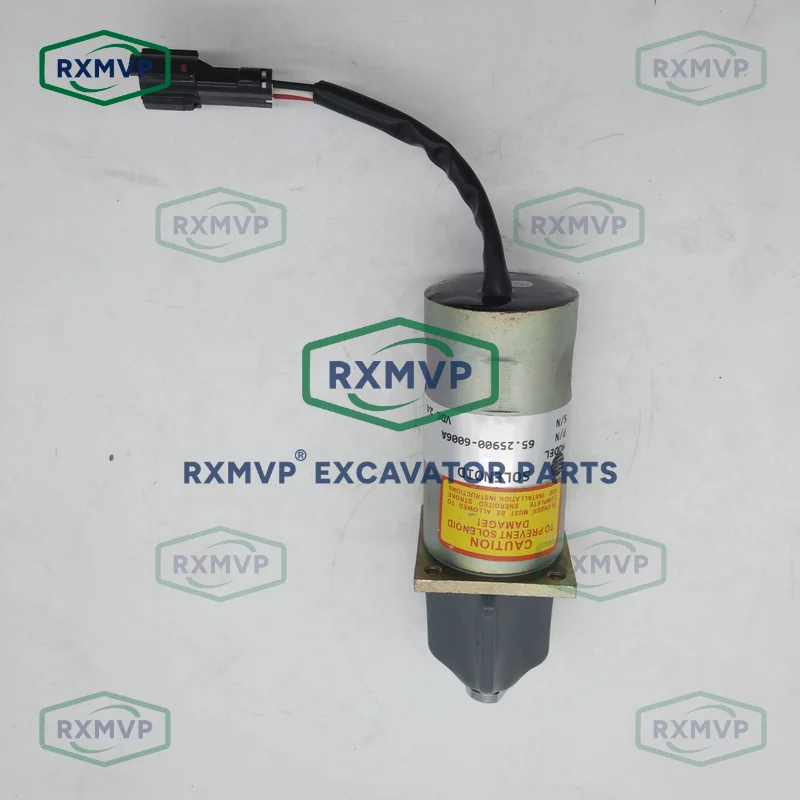 65.25900-6006A Stop Solenoid Valve 24V Fits Excavator D1146T Doosan Diesel Engine Parts