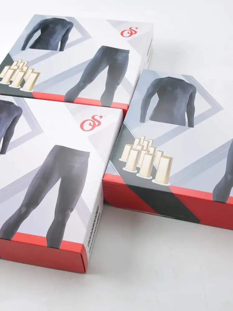 Men's Thermal Compression Clothing Set 3D Bionic Structure Muscle Fit Quick Dry Warmth Autumn Collection round Neck Long Sleeve