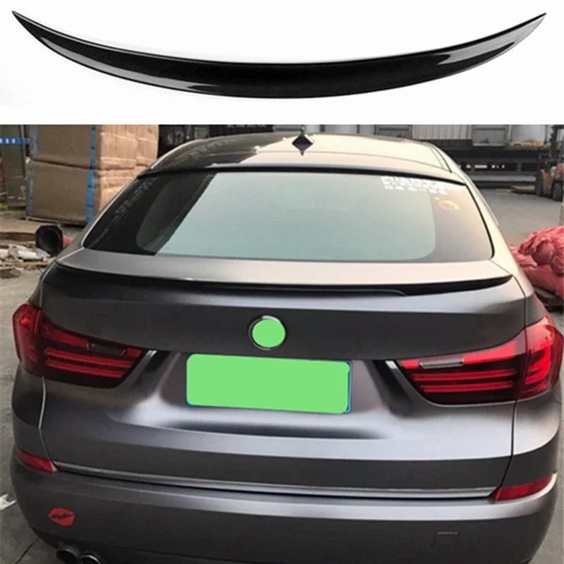 For BMW 5 Series GT F07 Spoiler 2014-2017 Spoiler P Style Sport Body Kit Accessories Real Carbon Fiber and Bright black