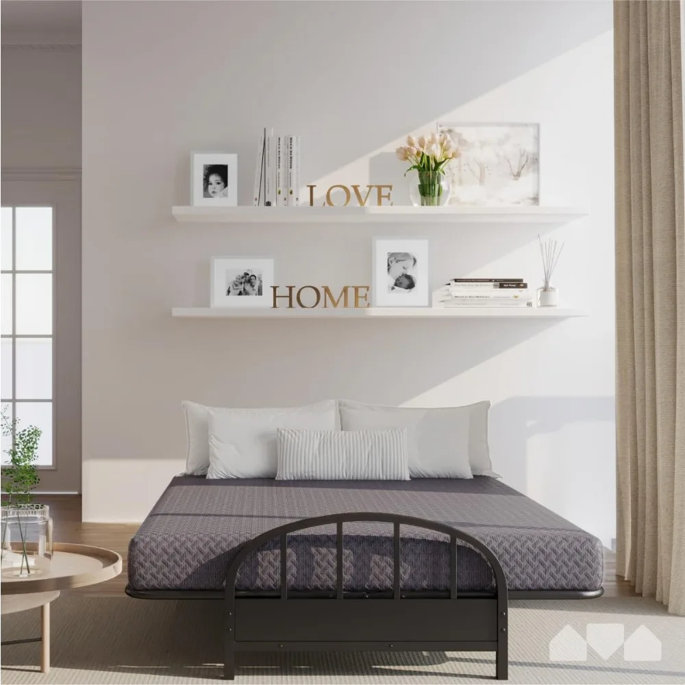 Memory Foam Futon Mattress – Full Size (Frame Not Included) (Grey)