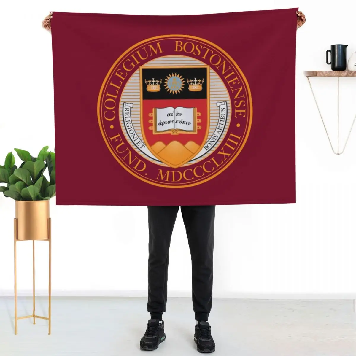 the Boston College Throw Blanket Furry Shaggy Multi-Purpose Softest blankets and throws blankets ands Blankets
