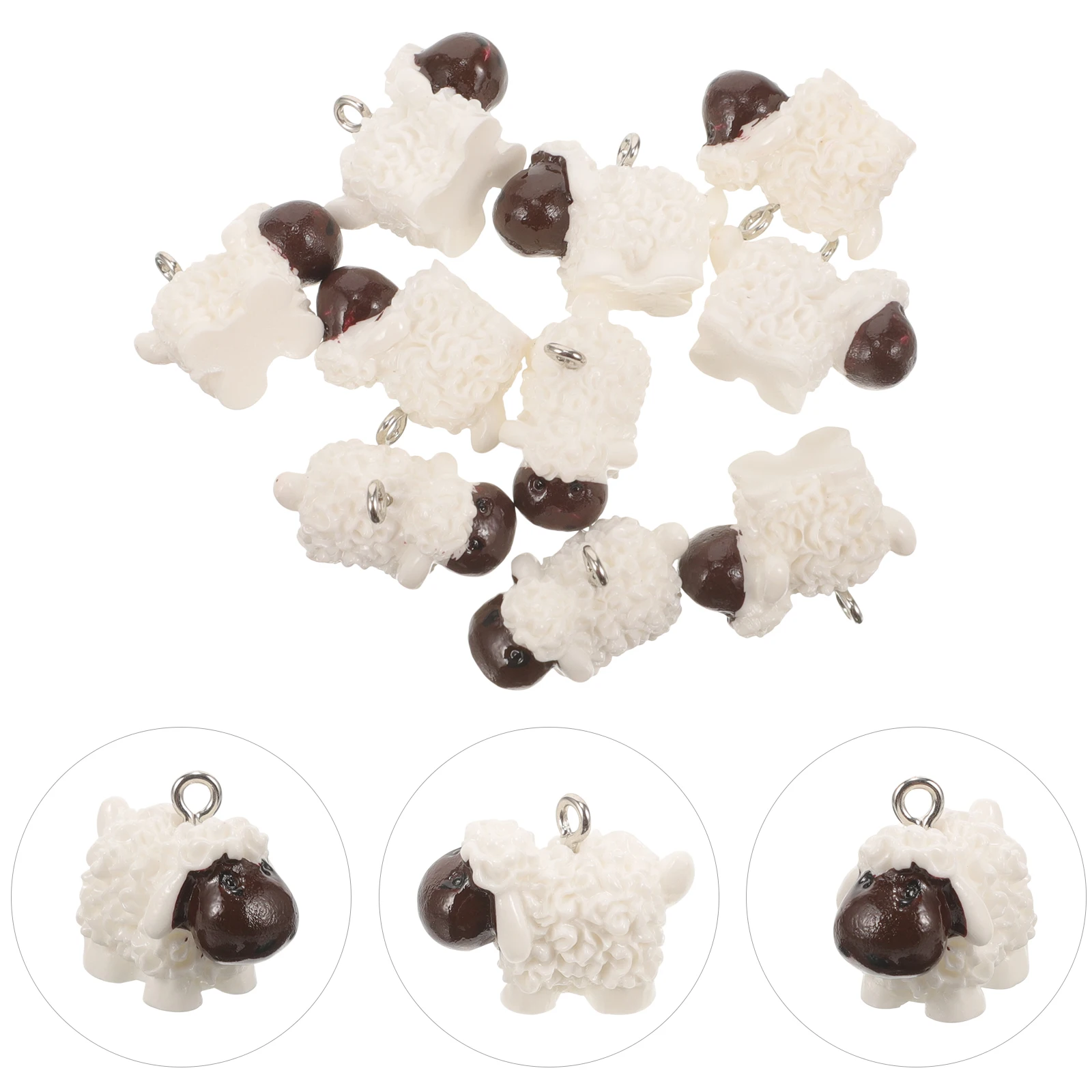 

10Pcs Resin Sheep Charms Jewelry Making DIY Accessories Pendants Bracelets Earrings Necklace Unique Craft Supplies