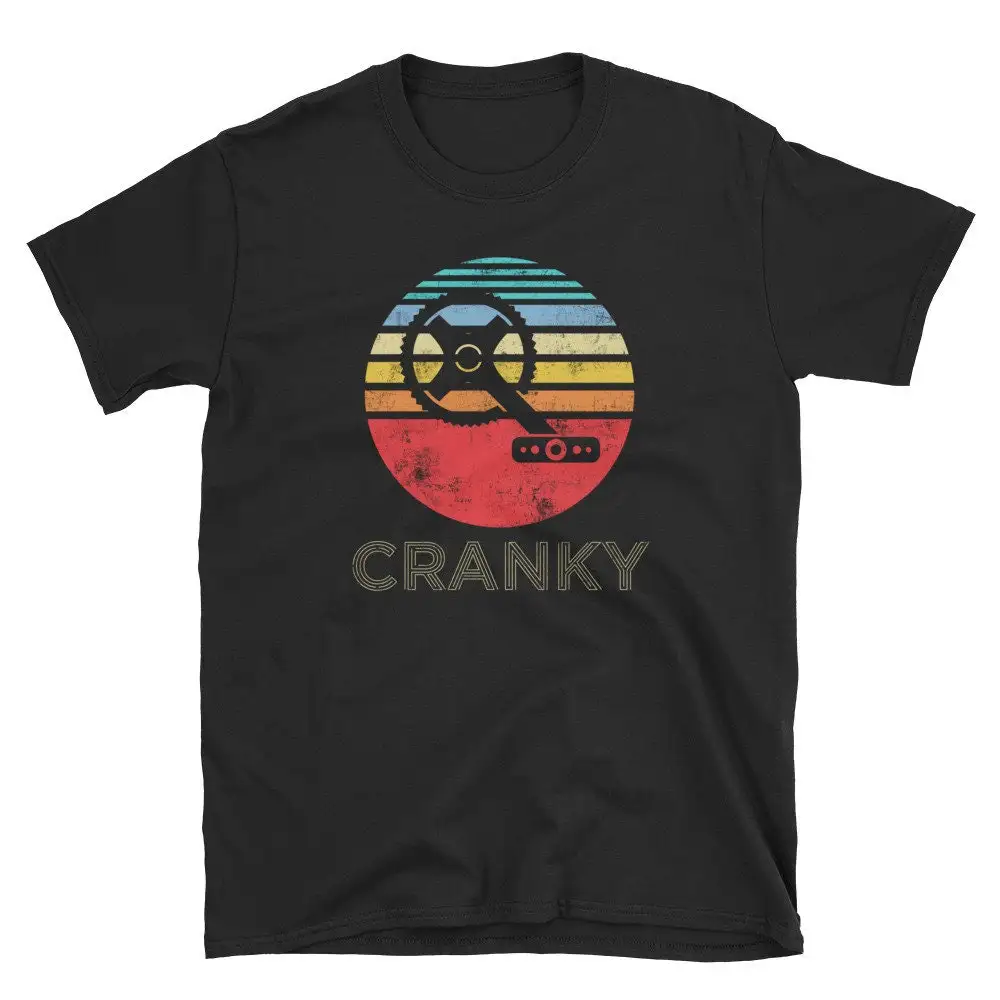 Bicicleta Cranky T Shirt para os amantes, Retro Vintage, Ciclismo, Bicicleta