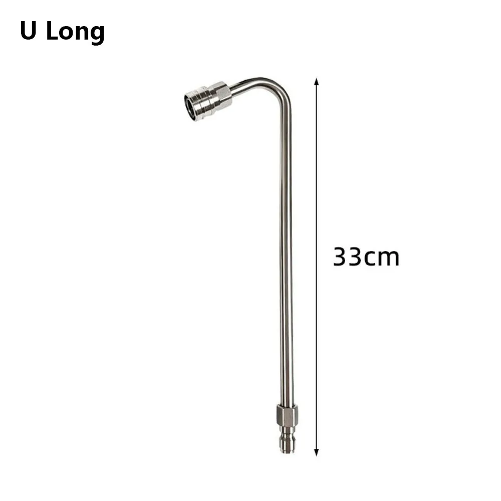 1Pcs Stainless Steel Pressure Washer Extension Rod 4000PSI 1/4 Quick Connect Pressure Washer Lance Set Finger Grip Handle