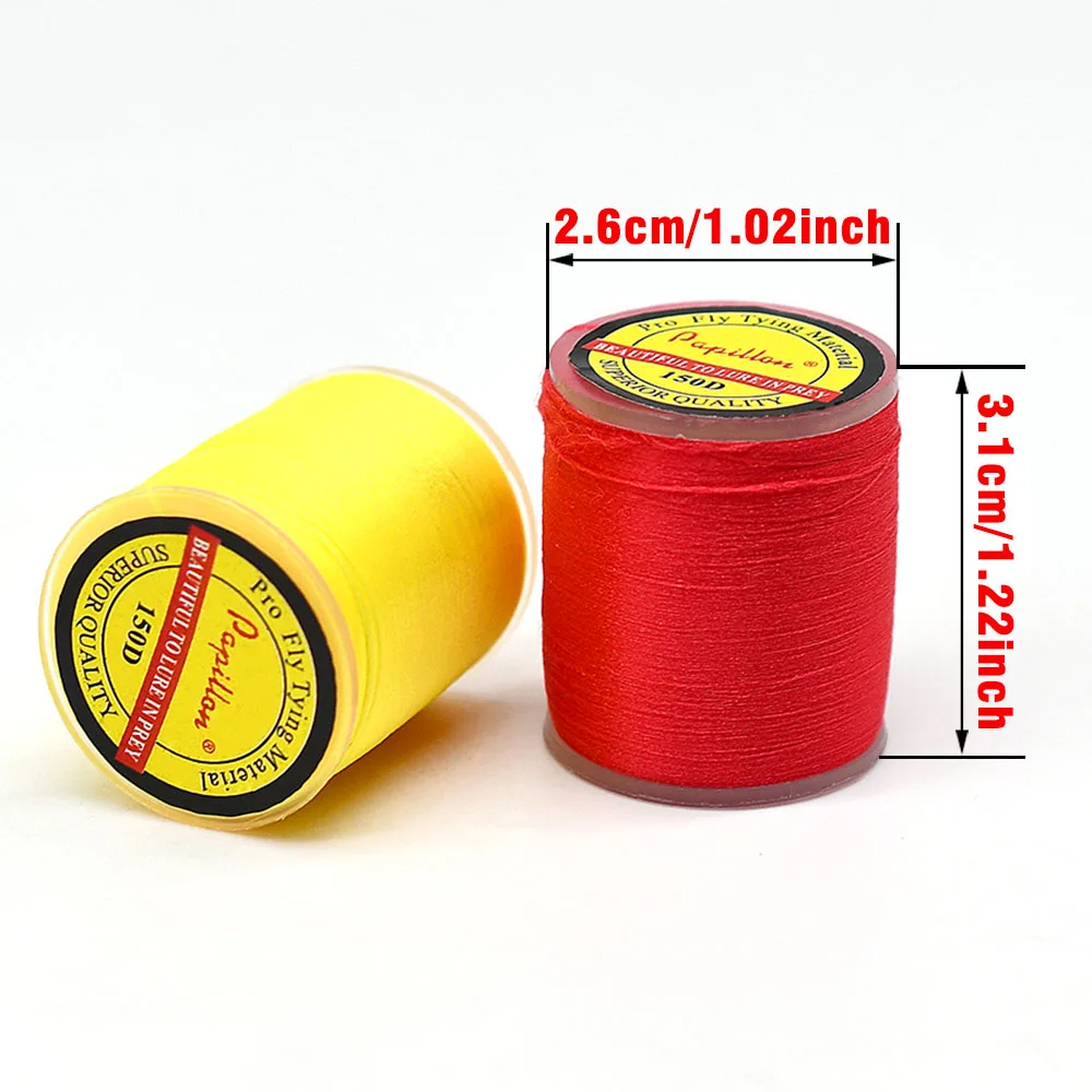 2 Spools 150D Fly Tying PE Line, Ultra Strong Flies Bait Making Material, Fishing Accessories