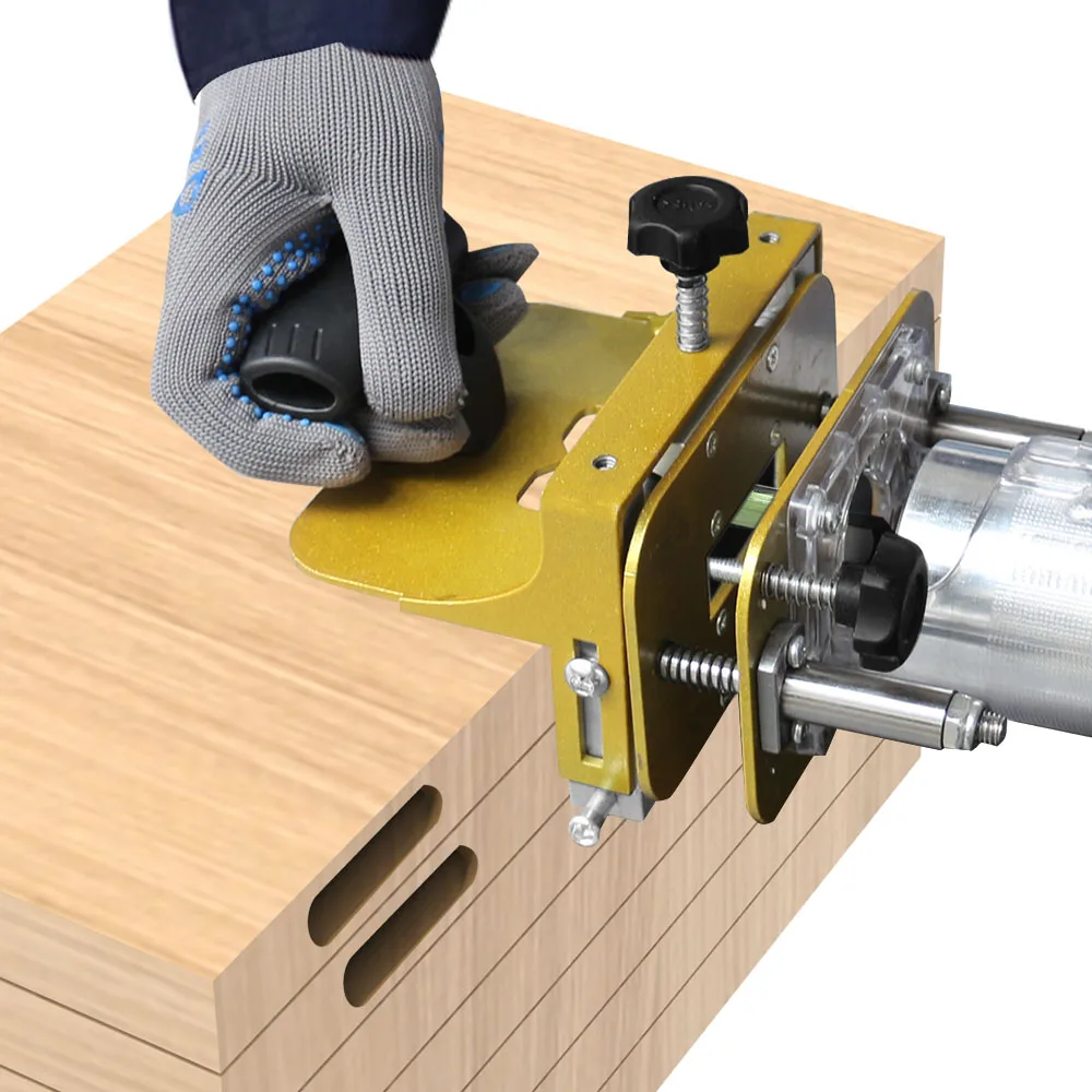 Mortising Jig for 65mm Trimming Machine 2 In 1 Slotting Bracket Invisible Fasteners Punch Locator Linear Track Woodworking Tools