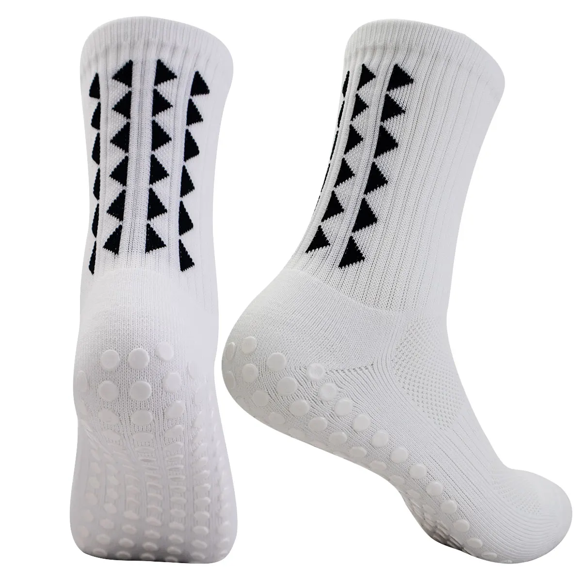 1 pair of men's non slip professional football socks for outdoor camping and mountaineering