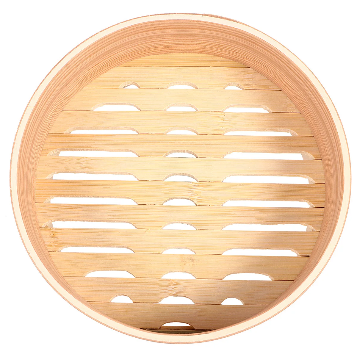

Bamboo Cage Steamer 19cm Portable Eco-Friendly Cooking Bread Meat Vegetable Steamer Vent Kitchen Supplies
