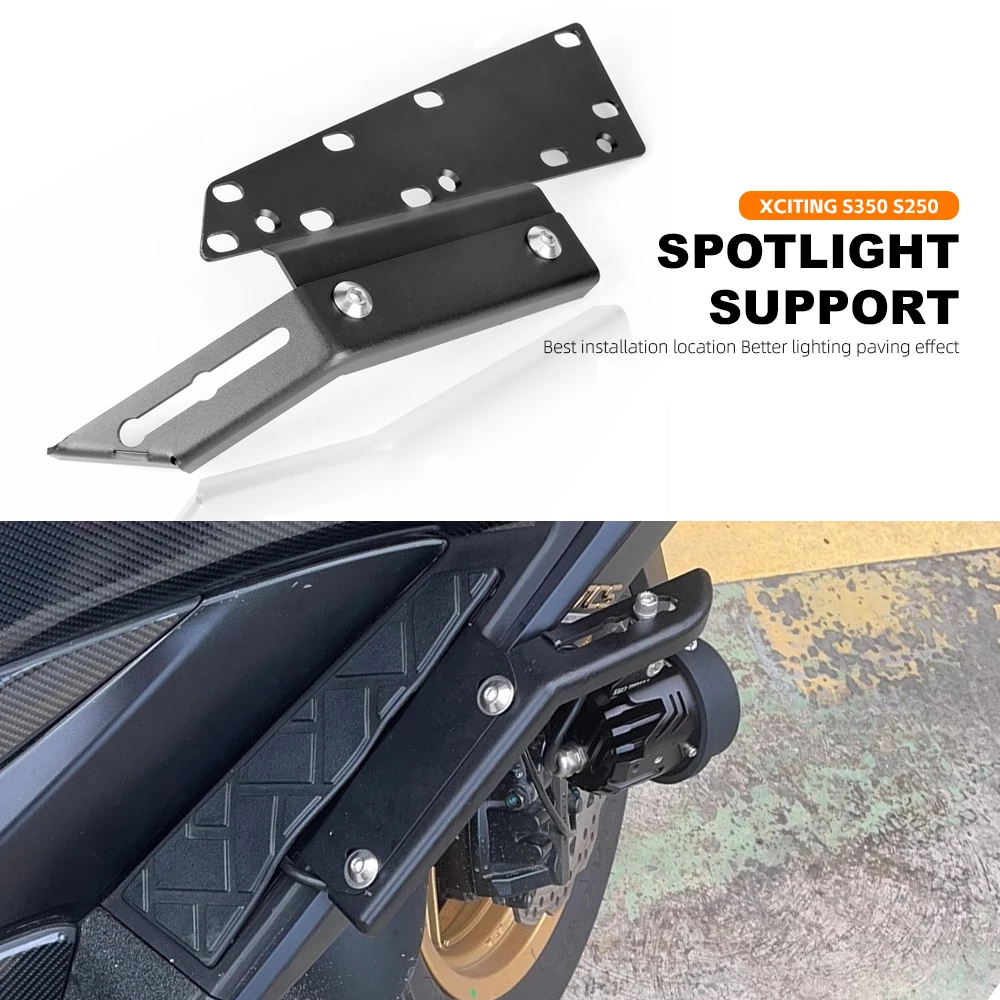 

For KYMCO S350 S250 Xciting 250 350 Footboard Spotlight Bracket Holder Foot Pedal Sport Light Fog Light Mount Stand Light Suppor