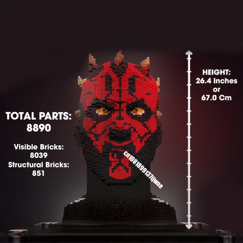 New Large Space Wars Famous Movie Character Bust Model Building Blocks DIY creative ideas Kids Toys Birthday Christmas Gift