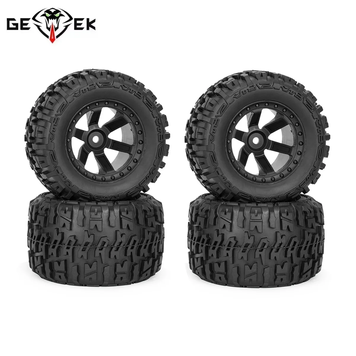 

4Pcs Monster Truck Tires 120mm Wheel Tyre with 12mm Hex for Slash Arrma HQ727 1/10 Short Course Truck 16101 1/16 Off-Road RC Car