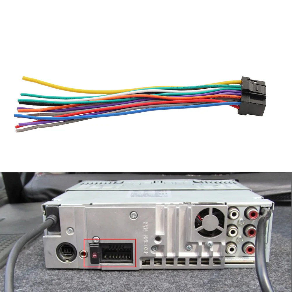 1Pc Car Wiring Harness Stereo Radio Plug Lead Wire Loom For Alpine Models CDA-9847 CDE-102 UTE-62BT UTE-73BT