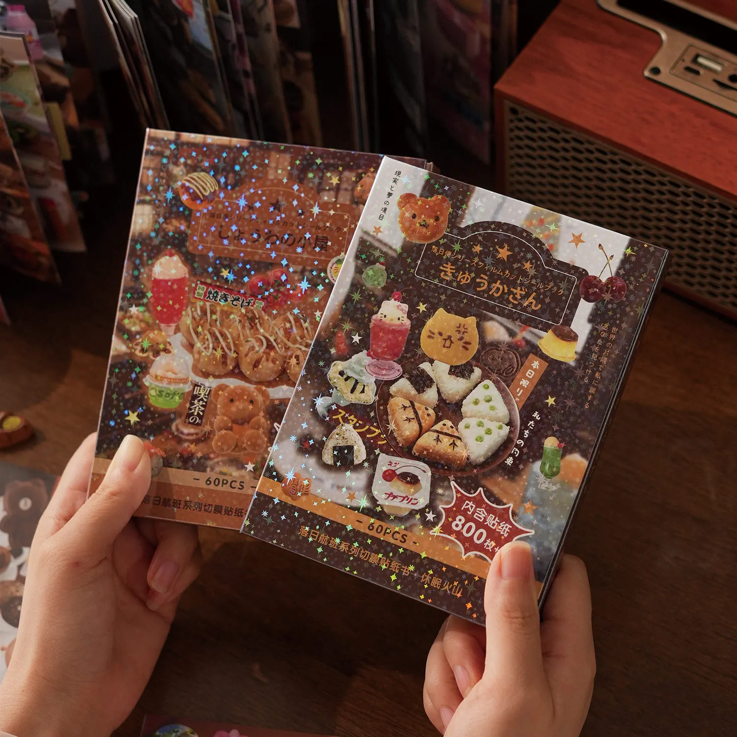 60/120 ورقة ريترو لطيف Y2K الغذاء قطع لاصق غشائي كتاب مجلة كتيب سجل القصاصات DIY جراب هاتف الديكور القرطاسية ملصقات