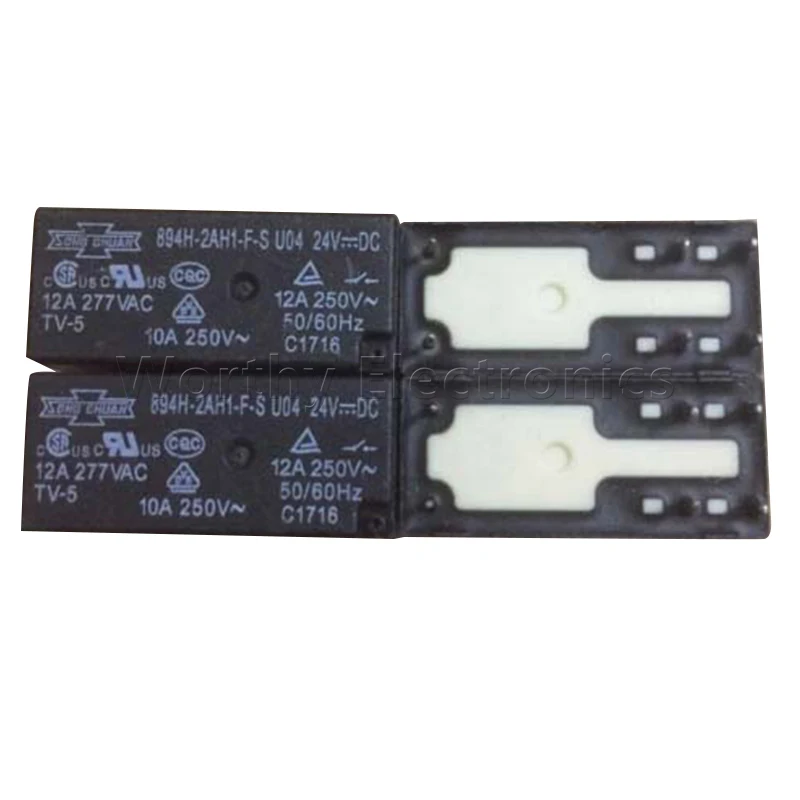 Free shiping    10pcs/lot 24VDC 12A 6pin Relay 894H-2AH1-F-S U04