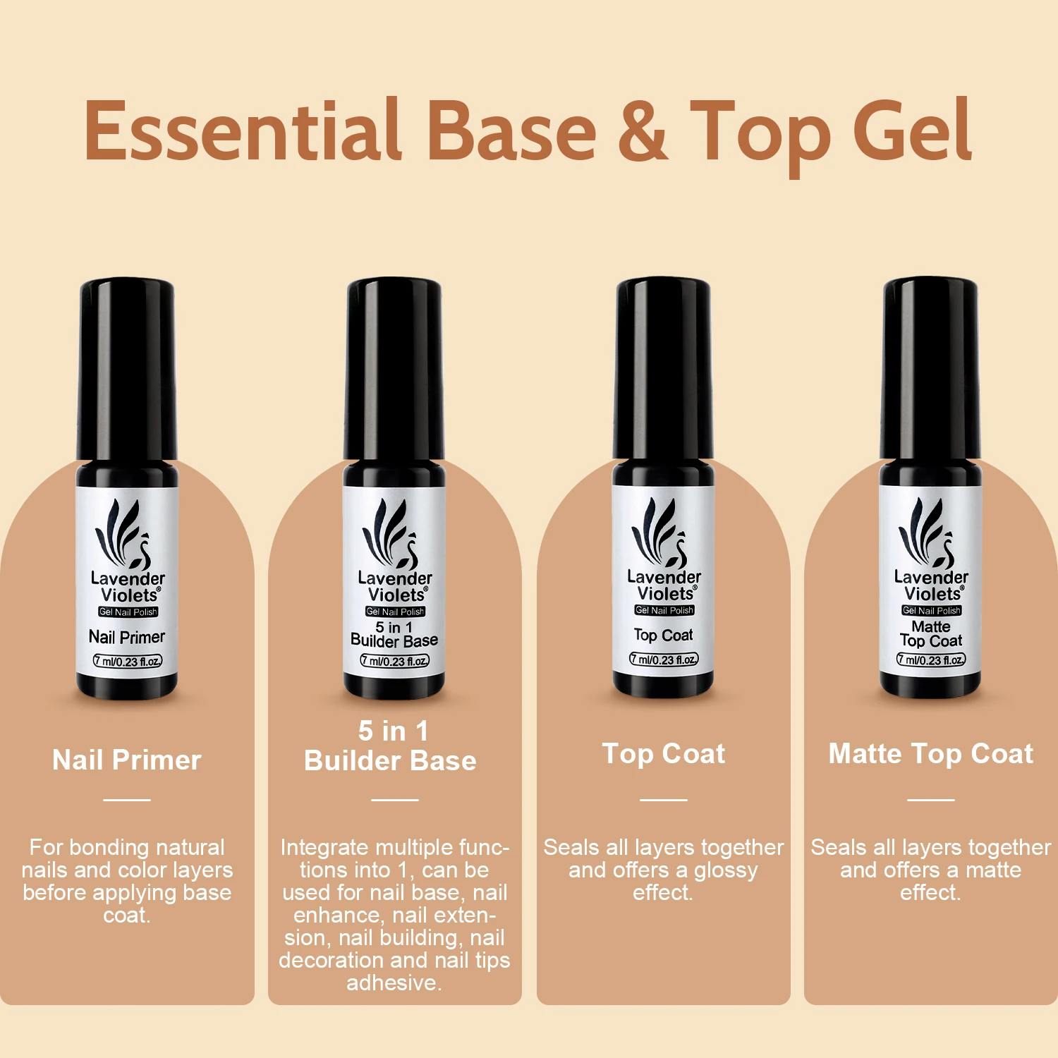 49pcs Gel Nail Polish Kit with 45 Colors Gel Polish 4 Base Glossy Top Matte Top Coat Nail Primer for Nail Art Design Gift Set