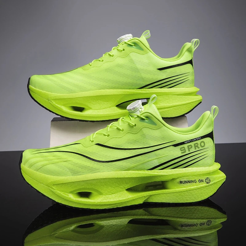 2026 Running Shoes Carbon Board Marathon Men Sports Breathable Lightweight Women's Comfortable Athletic Nonskid Casual Sneakers