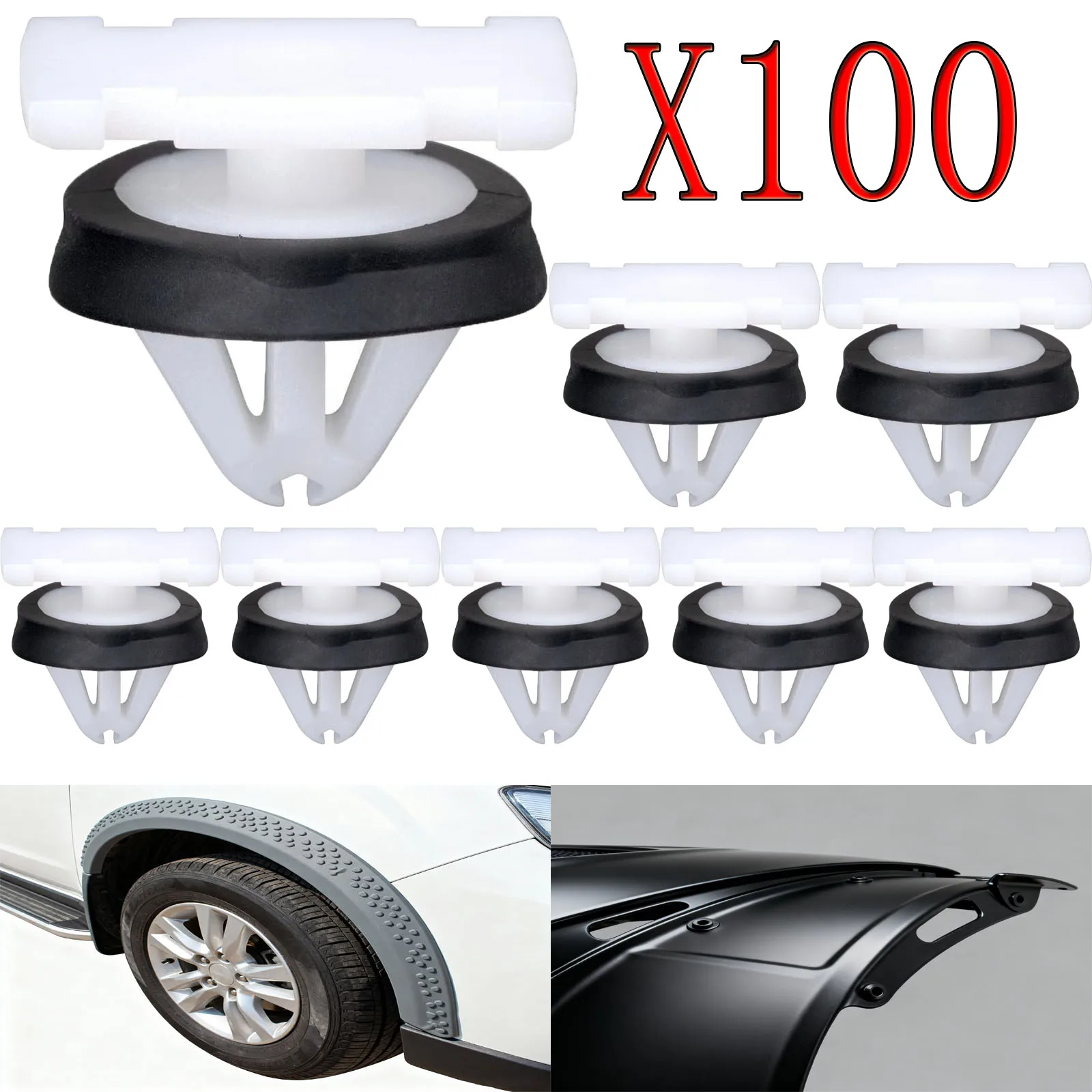10-100X Car Fender Flare Rocker Panel Moulding Clip 11547581 for GM Chevrolet Buick Cadillac GMC CT6 XT5 XTS Cruze EquinoxImpala