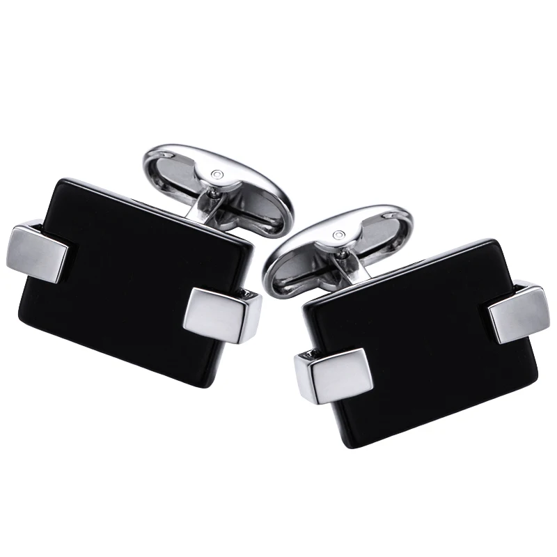 

KFLK Jewelry shirt cufflink for mens gifts Brand cuff buttons cuff link Black gemelos High Quality abotoadura guests