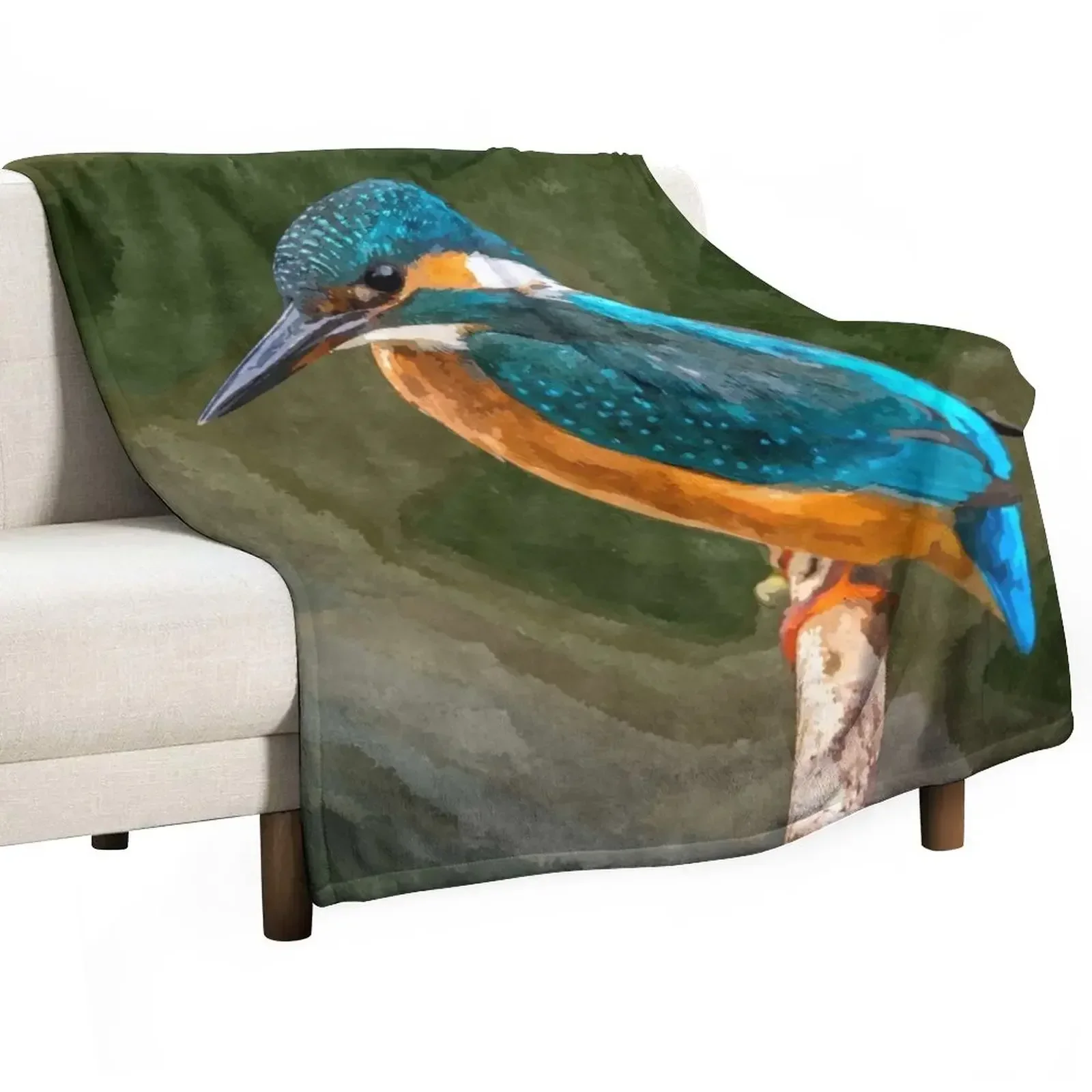 Kingfisher Throw Blanket funny gift cosplay anime Plaid on the sofa Blankets