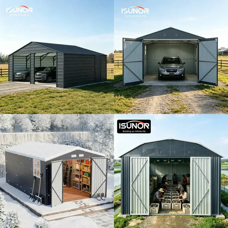 For Farm Garage Garden Outdoor Large Custom Tin Storage Room Simple Warehouse Tool Shed for Sundries Organization