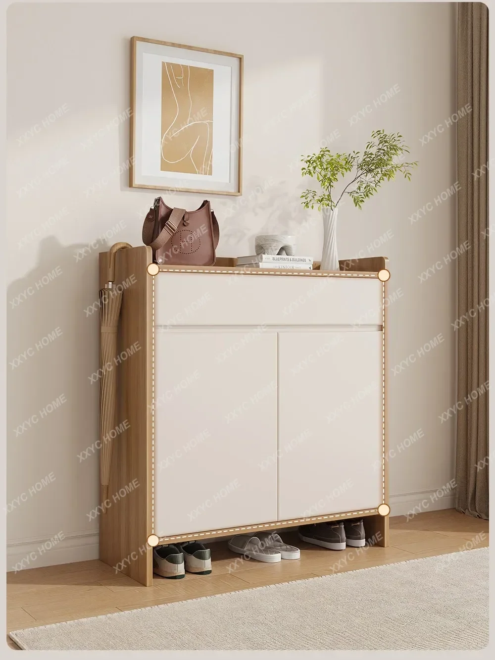 HJ Box Shoe Shelf Luxury Vertical Mobile Modern Entrance Hall Organizer Shoe Cabinet Storage Zapatero Shoemakers Furnit