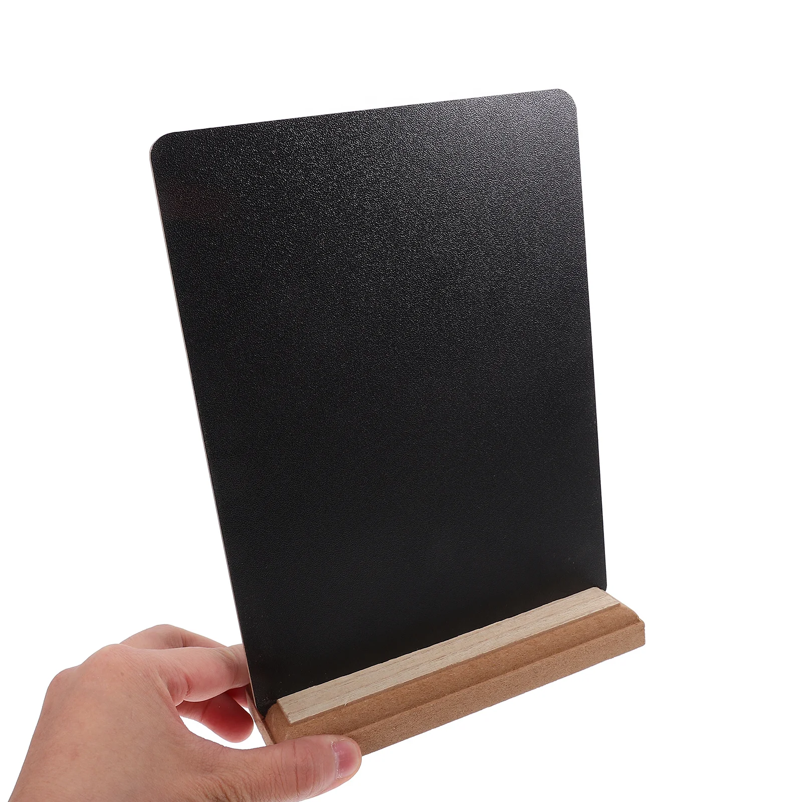 2Pcs Mini Tafel Zeichen Halter Abnehmbare Holz Desktop Nachricht Boards Tisch Stehen Menü Display Lebensmittel Label Beschreibbar