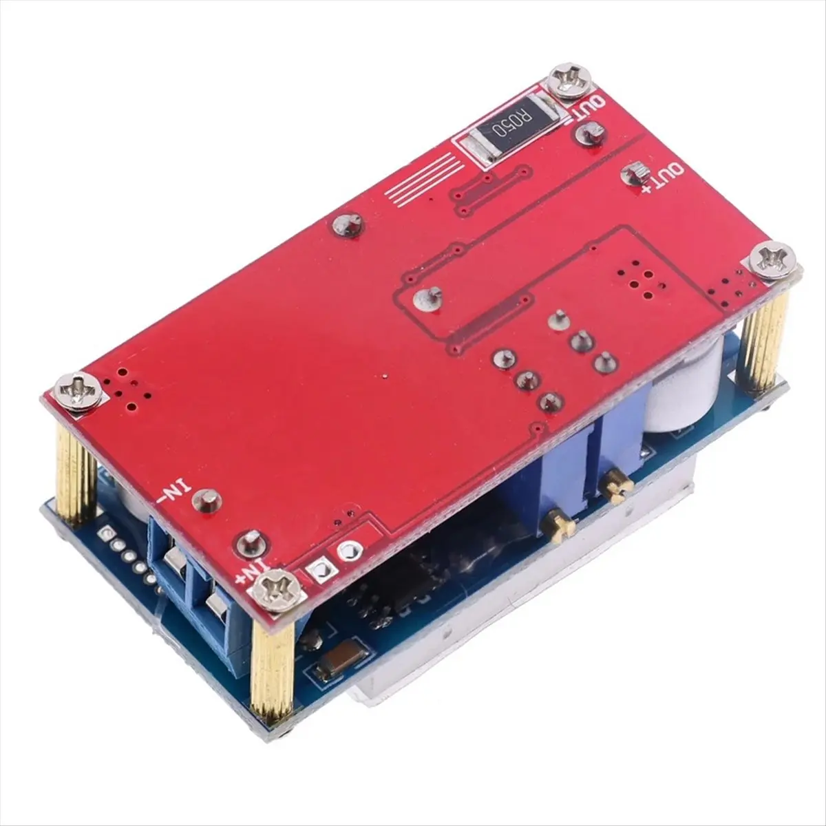 #64K Consumer Electronics,5A Adjustable Power CC Step-Down Charge Module LED Driver Voltmeter (PC+Metal)