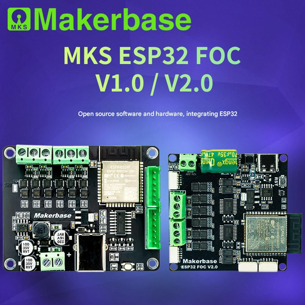 Makerbase MKS ESP32FOC Integrated ESP32 Dual Current Loop Open Source SimpleFOC BLDC Motor Driver Controller