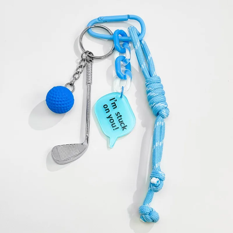 Mini Golf Club Ball Pendant Keychain Set Keychains Sports Fans Car Decor Key Holder Baseball Players Fashion Jewelry Keyring