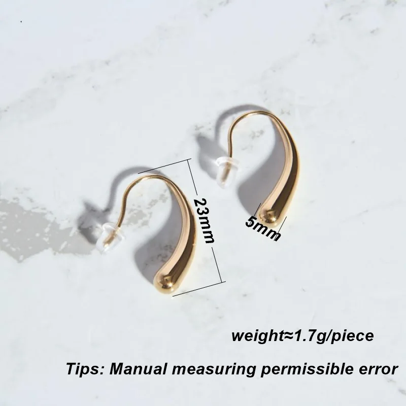 LESIEM 2023 Lovely Gold Plated Female Friend stud earrings droplet type ear hook women earrings prices in euros