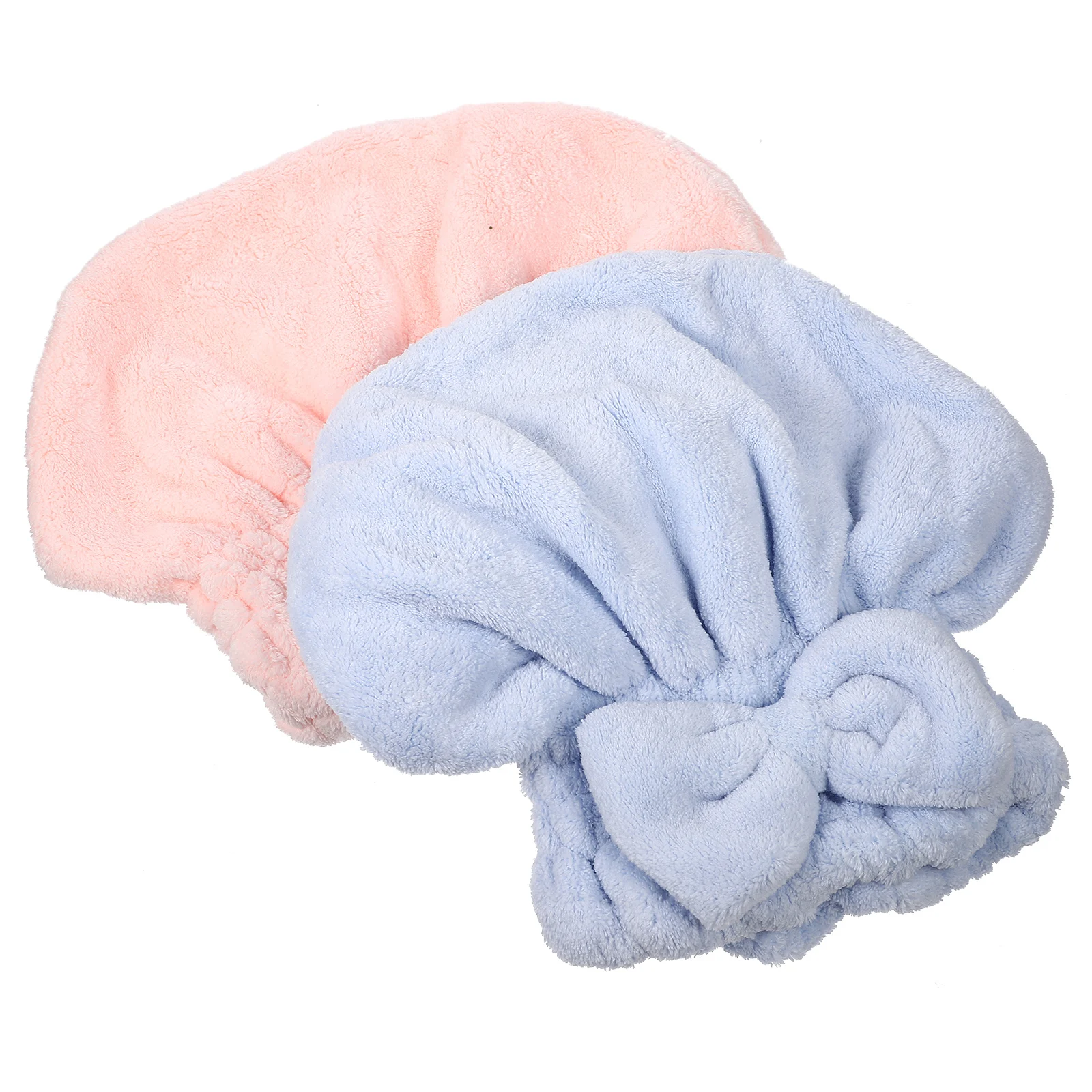 

Coral Fleece Thick Dry Hair Hat Absorbent Shower Towel Wrap Microfiber Bath Caps Hair Drying Accessories Water Absorbent Fast