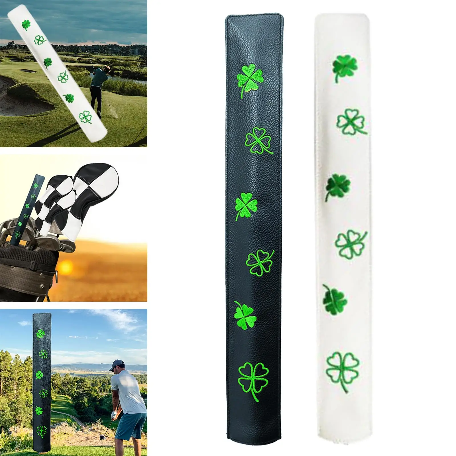 Golf Alignment Stick Cover Hold 2 Sticks Accessories PU Leather Case Golfer