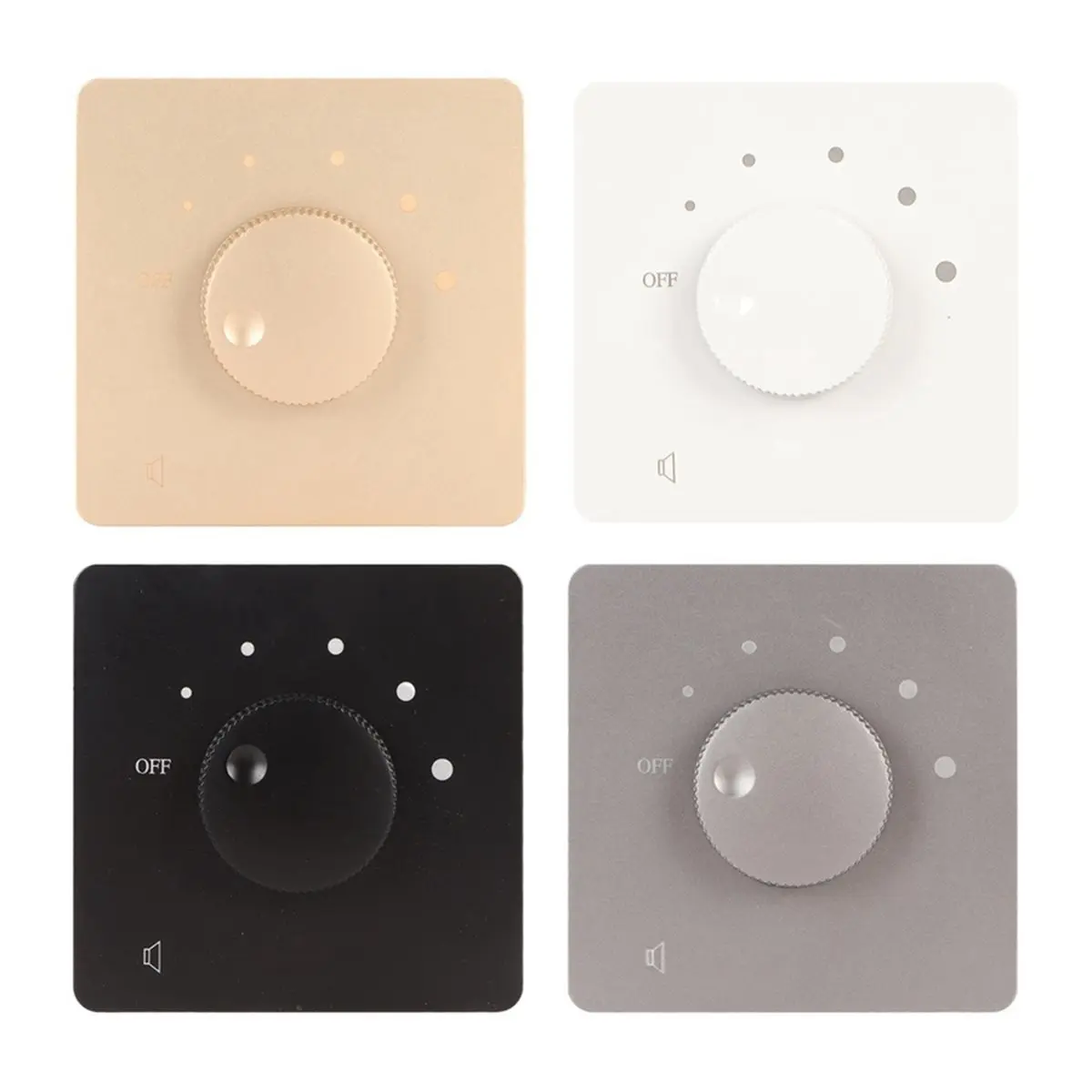 50W Fixed Impedance Volume Control Knob 5-Level Rotary Audio Controller Max 50W in-Wall Speaker Level Attenuator D
