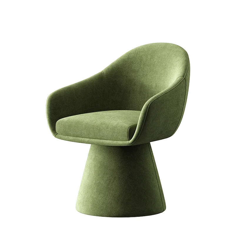 Light luxury minimalist living room chairs, solid wood backs and fabrics for hotel and office use
