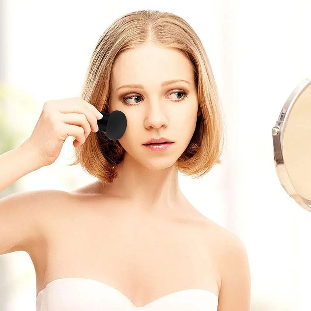 Esponja cosmética de seta de Color aleatorio con tapa protectora, cojín para maquillaje, polvo de huevo suelto, esponja de maquillaje, base de aire B7u8