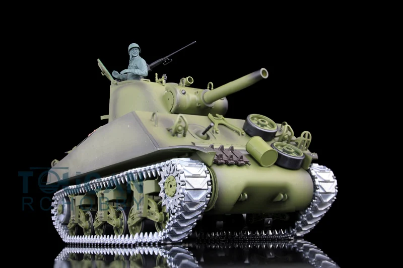 HENG LONG 1/16 7.0 Upgraded M4A3 Sherman Ready to Run RC Tank 3898 Metal Tracks Toucan Controlled Toys TH17671-SMT8