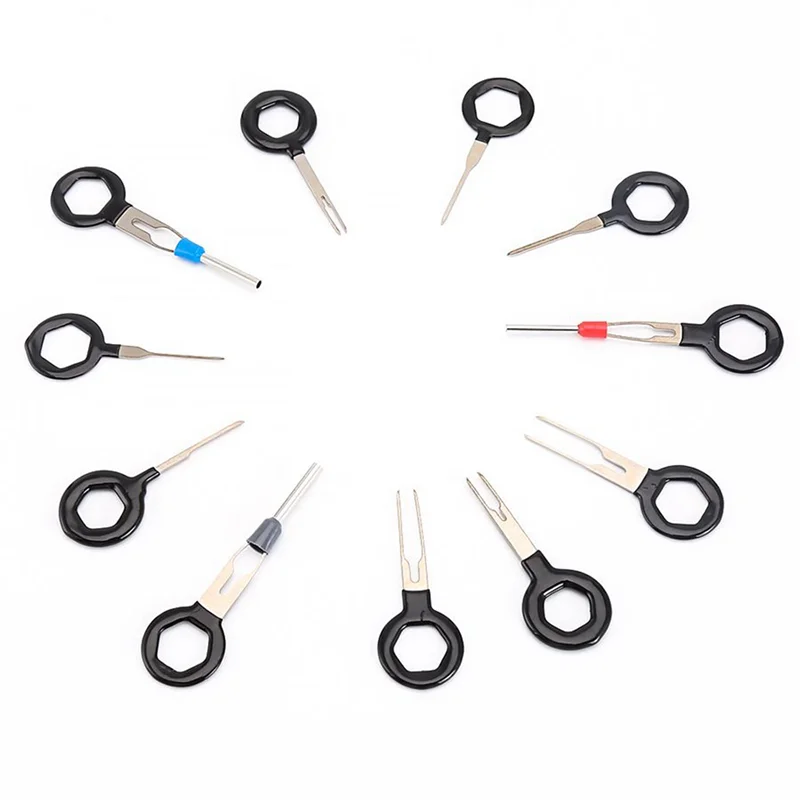 55PCS Auto Car Plug Circuit Board Wire Harness Terminal Extraction Pick Connector Crimp Pin Back Needle Remove Tool Set-A74Z