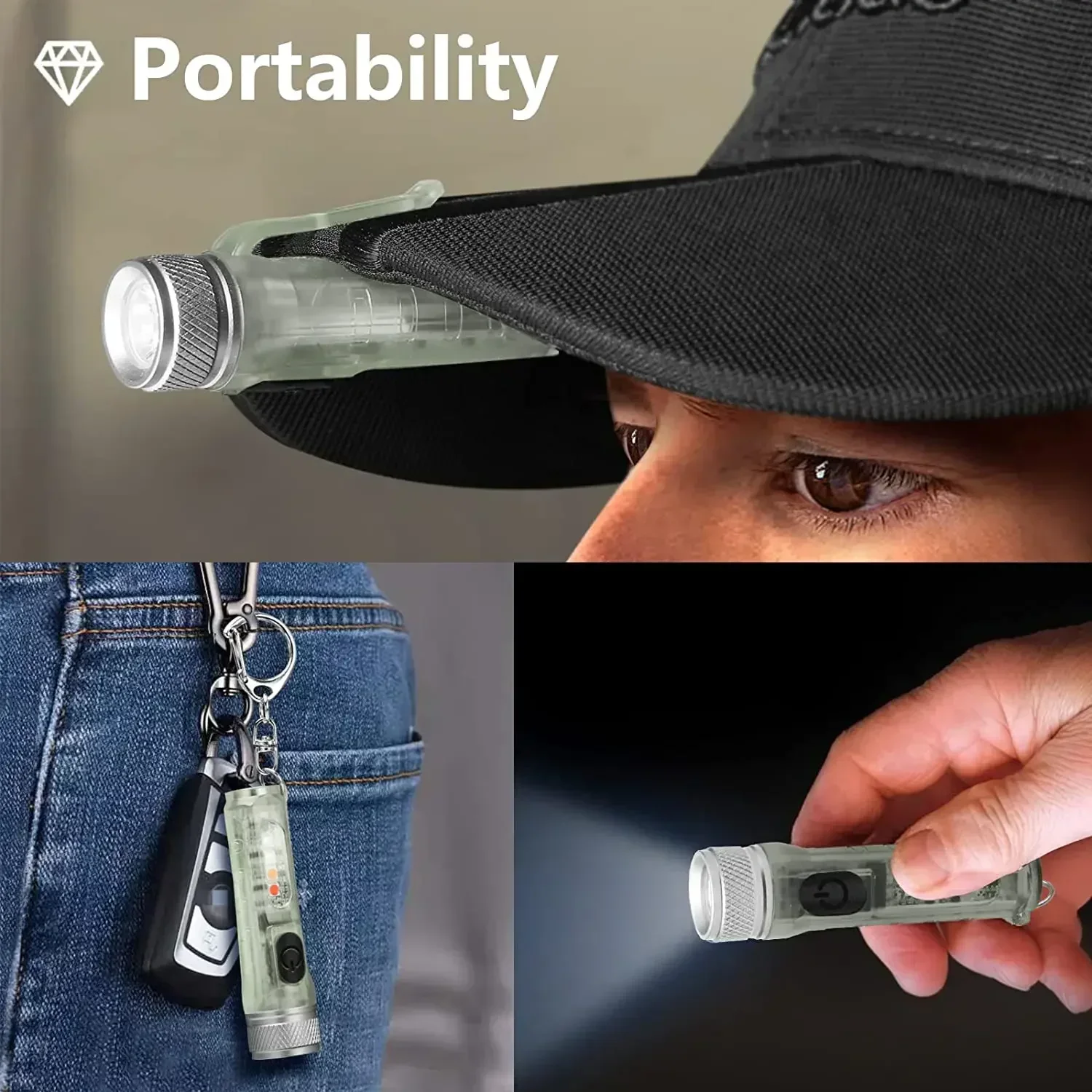 مشاعل صغيرة متعددة الوظائف من BALDR، شعلة طوارئ LED قابلة لإعادة الشحن مع فانوس خارجي بمسافة مغناطيسية